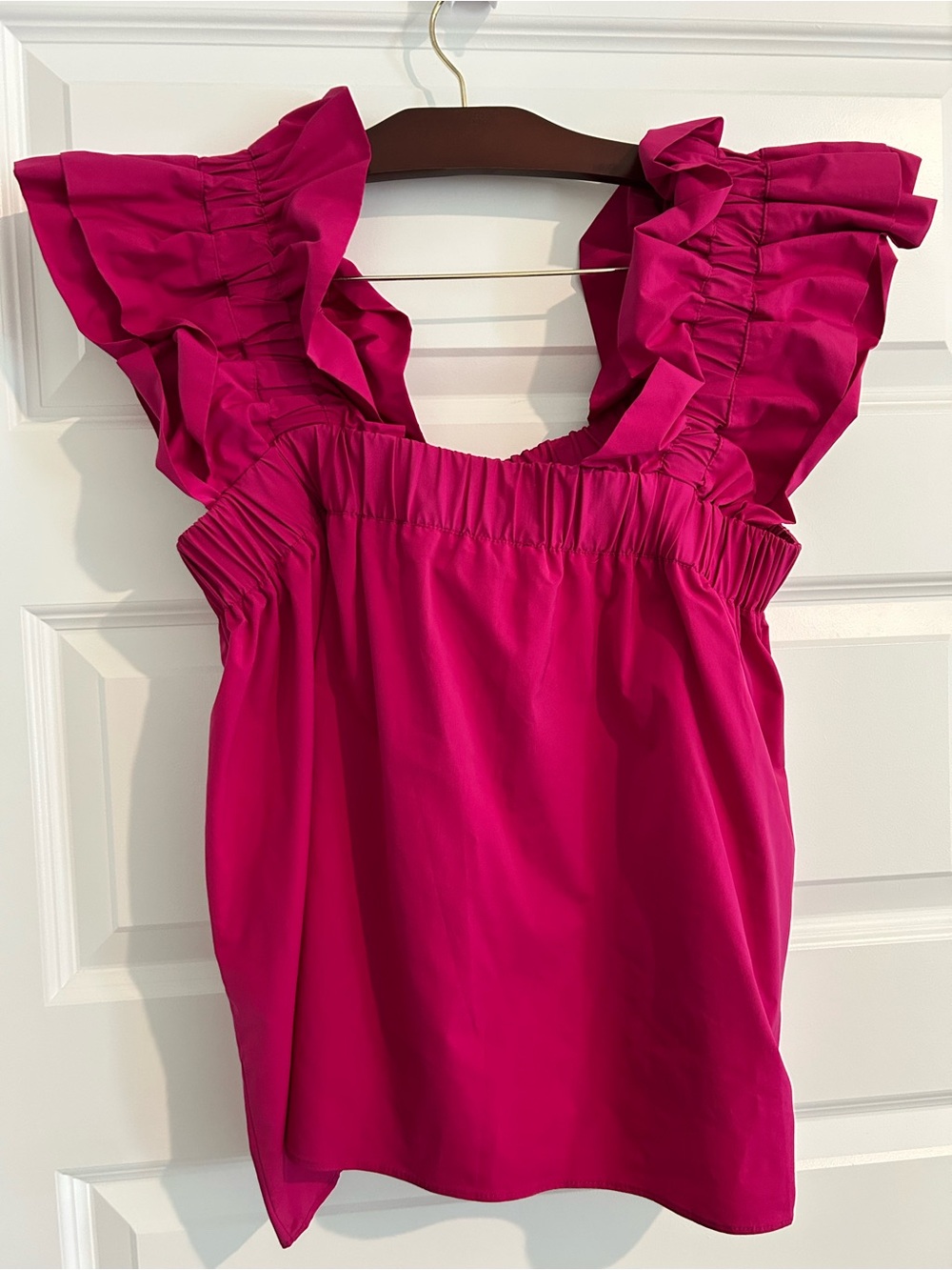 Inclan Studio Ruffle Top Pink Size L - Picture 6 of 11